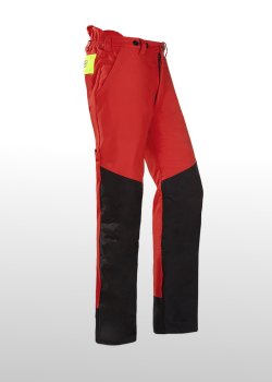 BOXER Schnittschutzhose rot/schwarz