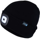 Mütze, schwarz mit wiederaufladbarer LED